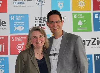 Georg Staebner und Ute Schulze beim NachhaltigkeitsCamp Bonn 2017.